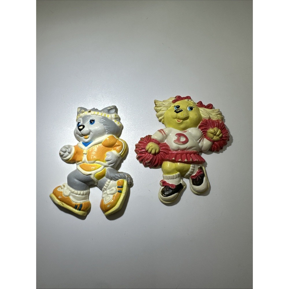 Vintage Get Along Gang Refrigerator Magnets Lot of 2 PVC 1985 American Greetings